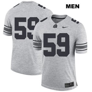 Men's NCAA Ohio State Buckeyes Isaiah Prince #59 College Stitched No Name Authentic Nike Gray Football Jersey DI20G87DL